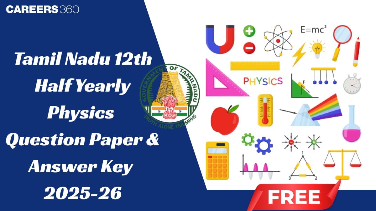 Tamil Nadu 12th Half Yearly Physics Question Paper 2025–26 (PDF), Answer Key & Solution